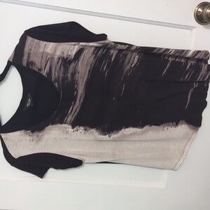 Simply Vera Vera Wang Sz PL Black Short Sleeve Top with Metallic Accent
